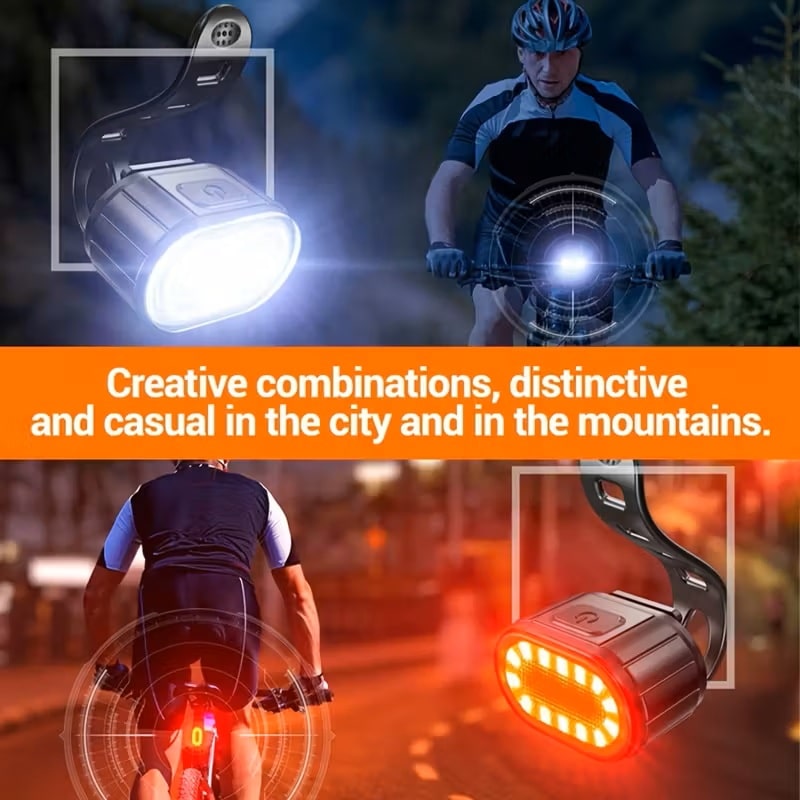 Luces LED Delantera y Trasera para Bicicleta Recargables USB