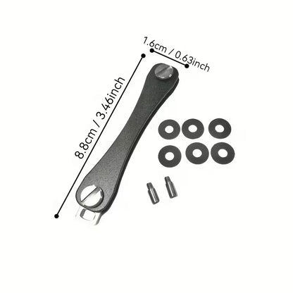 Llavero Minimalista de Aluminio organizador para 10 Llaves Negro