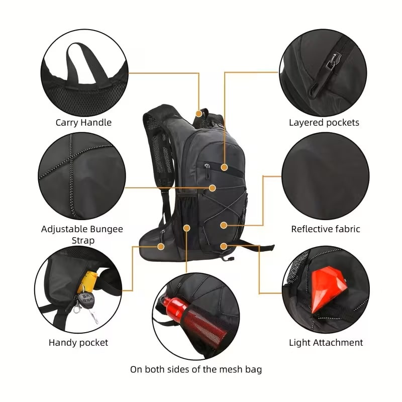 Mochila Reflectiva de Alta Visibilidad para Ciclismo y Senderismo
