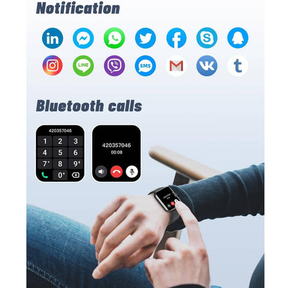 Smartwatch 1.83” con GPS y Bluetooth IP68 Negro