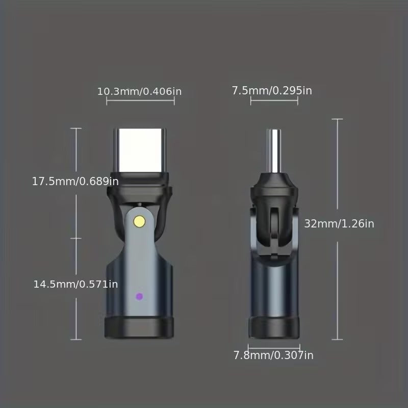 Adaptador USB-C PD 240W Giratorio 180° Alta Potencia