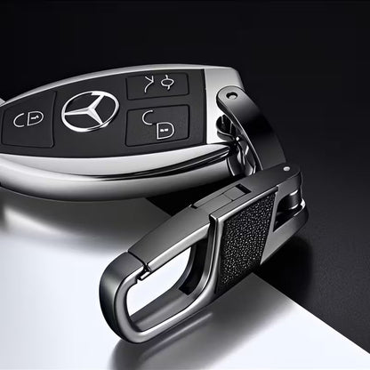 Llavero Giratorio 360° de Metal Negro para Auto