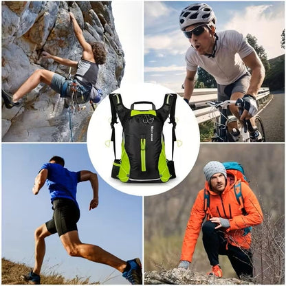 Mochila de Ciclismo 16L Ajustable y Transpirable Negra