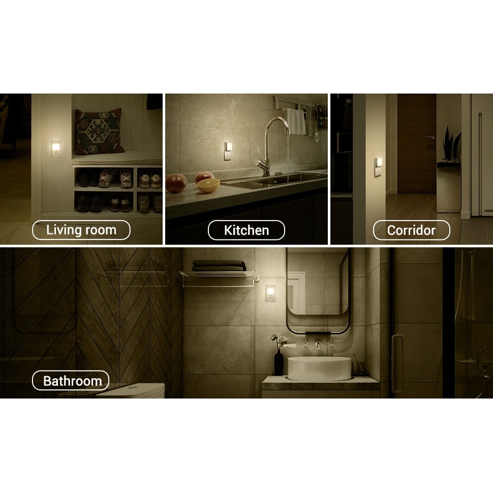 Luz LED Nocturna con Sensor de Luz Automático Pack x4