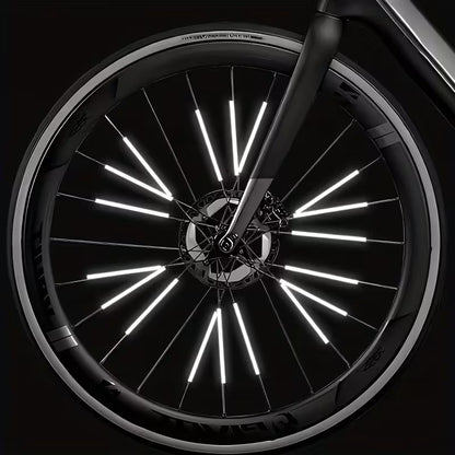 Tiras Reflectantes para Radios de Bicicleta con Visibilidad 360° Pack x12