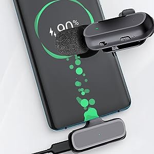 Micrófonos Lavalier Inalámbricos Profesionales – USB-C & Lightning – Pack x2