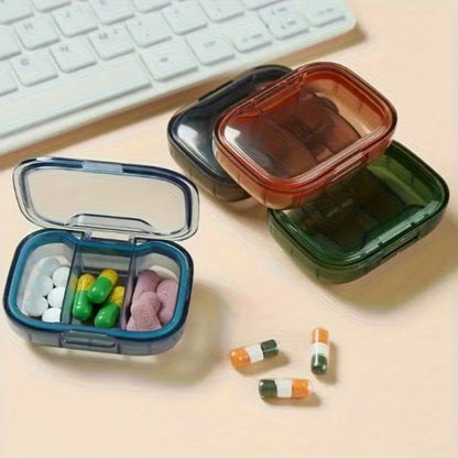 Pastillero Organizador de Pastillas Portátil Mini Negro