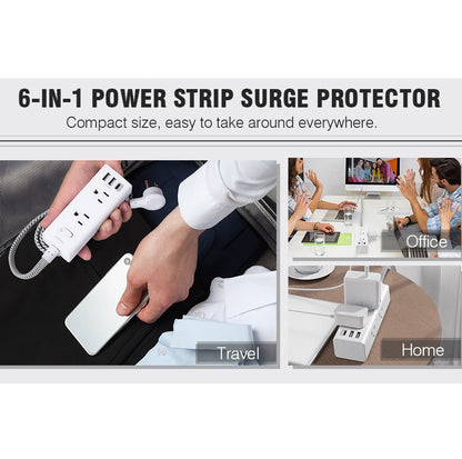 Regleta One Beat 9 en 1 con USB C y Protector de Sobretensiones