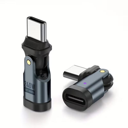Adaptador USB-C PD 240W Giratorio 180° Alta Potencia