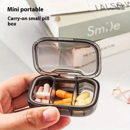Pastillero Organizador de Pastillas Portátil Mini Negro