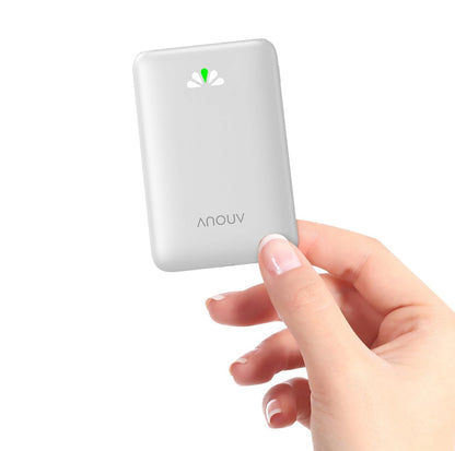 Mini Power Bank 10000mAh USB-C Carga Rápida Blanco Ultra Delgado
