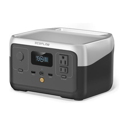 Estación de Energía Portátil - EF ECOFLOW RIVER 2 - 256 Wh 300w a 600W LiFePO4 - Generador Solar