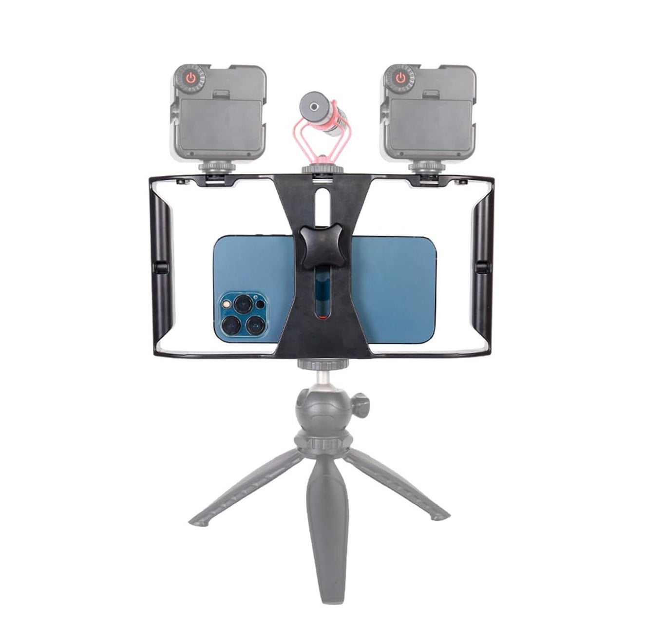 Jaula Estabilizadora para Celular – Soporte Vlogging con 3 Zapatas Frías