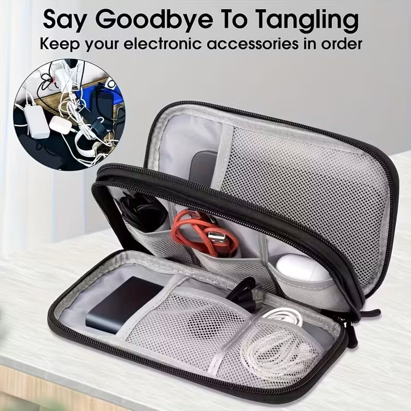 Estuche Organizador Accesorios Electrónicos Negro