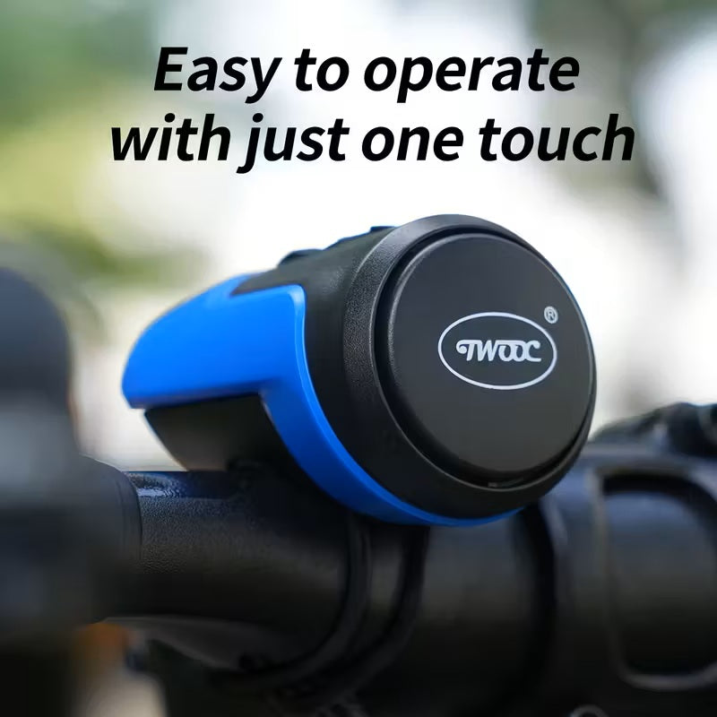 Bocina USB Recargable Bicicleta 125dB Antirrobo Impermeable Negra