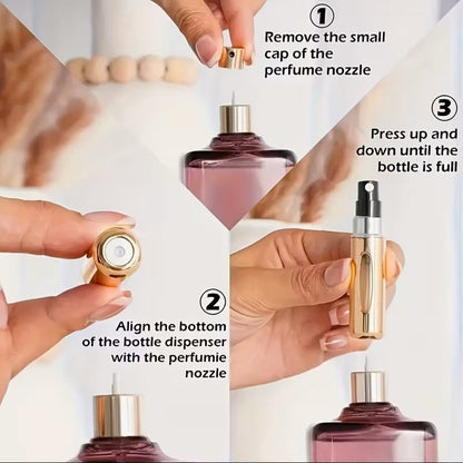 Atomizador de Perfume Mini 5ml Unisex Negro Pack x1