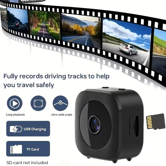 Cámara de Seguridad WiFi 480P con Visión Nocturna y Detección de Movimiento Negra