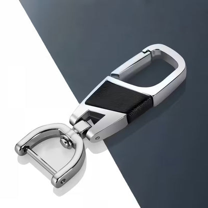 Llavero Giratorio 360° de Metal Negro para Auto