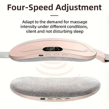 Masajeador Abdominal Recargable USB con Calor y Vibración Rosa