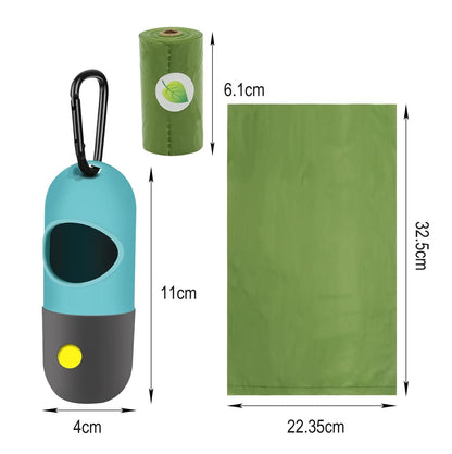 Dispensador Bolsas Perro Eliamo con Linterna LED y Clip