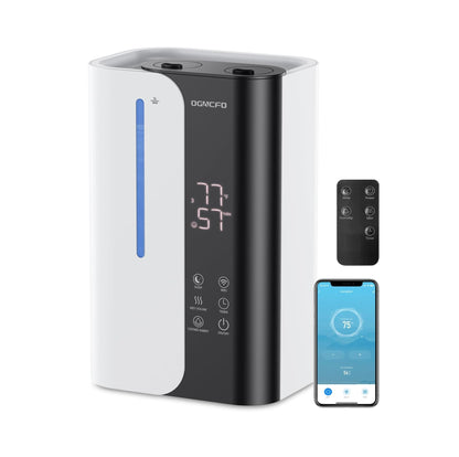 Humidificador Ultrasónico 5L Inteligente LED – Difusor Aromaterapia Negro/Blanco