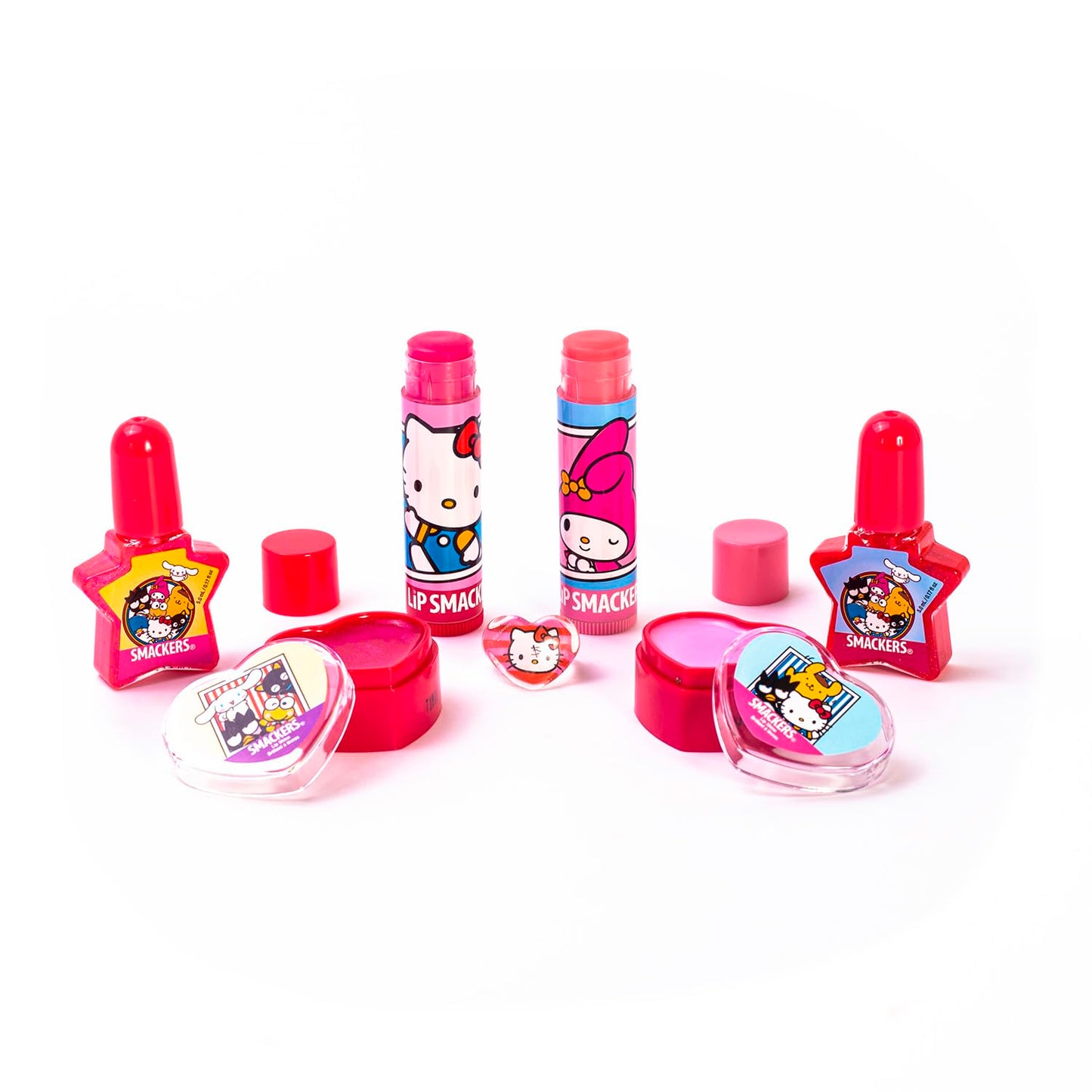 Set de Maquillaje Infantil Hello Kitty con Bálsamos Labiales y Accesorios