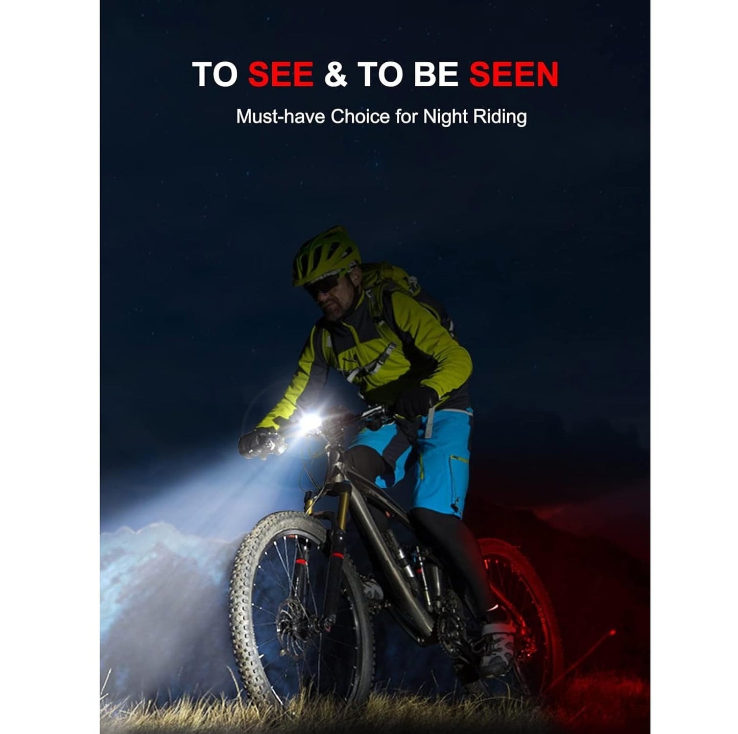 Luces LED para Bicicleta Recargables USB Delantera y Trasera Kit x2