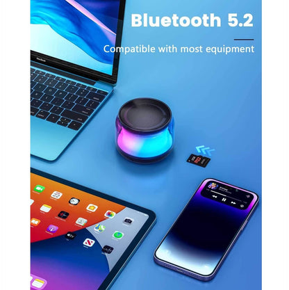 Parlante Bluetooth LENRUE A64 con Luces LED Portátil