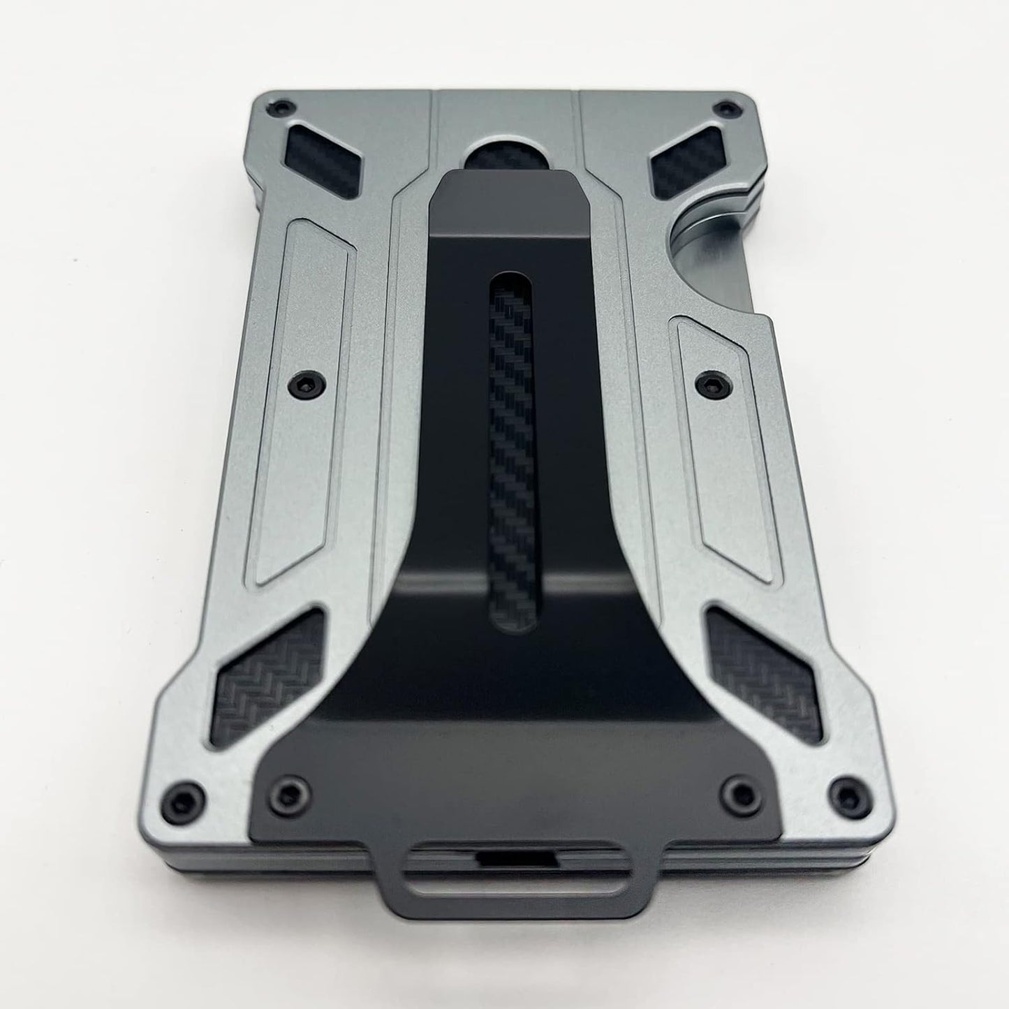 Billetera Inteligente RFID Aluminio 12 Tarjetas Transparente Compacta