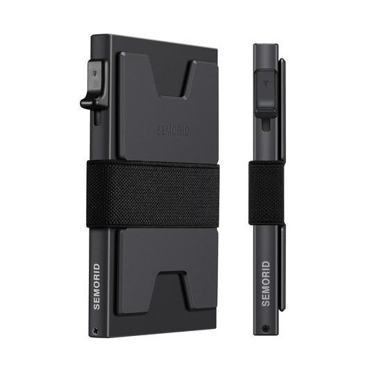 Billetera Inteligente, Anticlonación RFID, elegante, compacta, ligera y discreta - 12 tarjetas - Negra