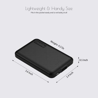 Mini Power Bank 5000mAh USB-C 12W iPhone Samsung Pack x2
