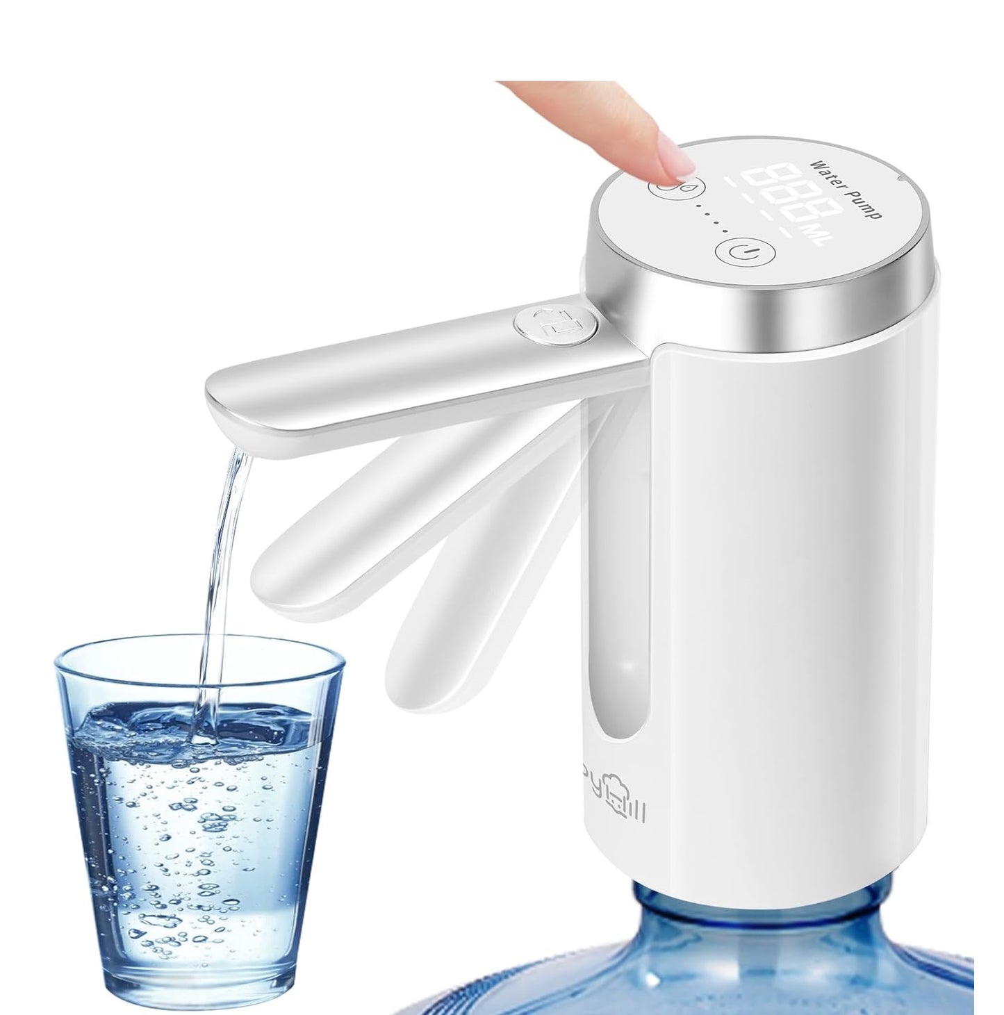 Dispensador de agua eléctrico - Recargable - Automático - botellones de hasta 5 galones