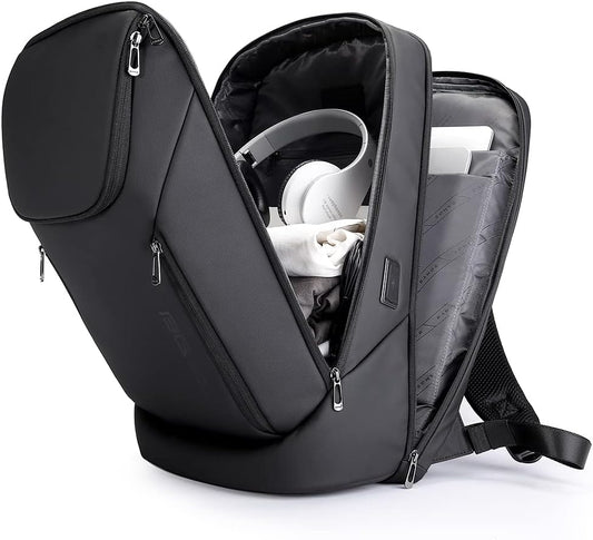 Mochila inteligente impermeable BANGE para laptop de 15.6", con puerto USB y diseño de viaje duradero