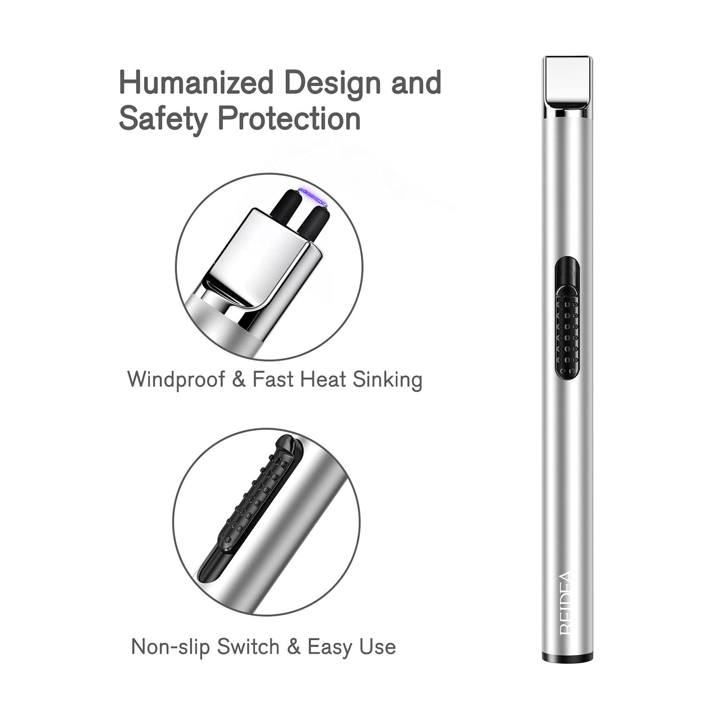 Encendedor Eléctrico USB Sin Llama Resistente al Viento