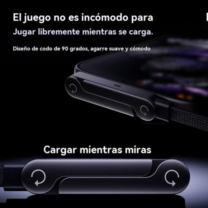 Cable USB-C 240W con Soporte Plegable para Teléfono