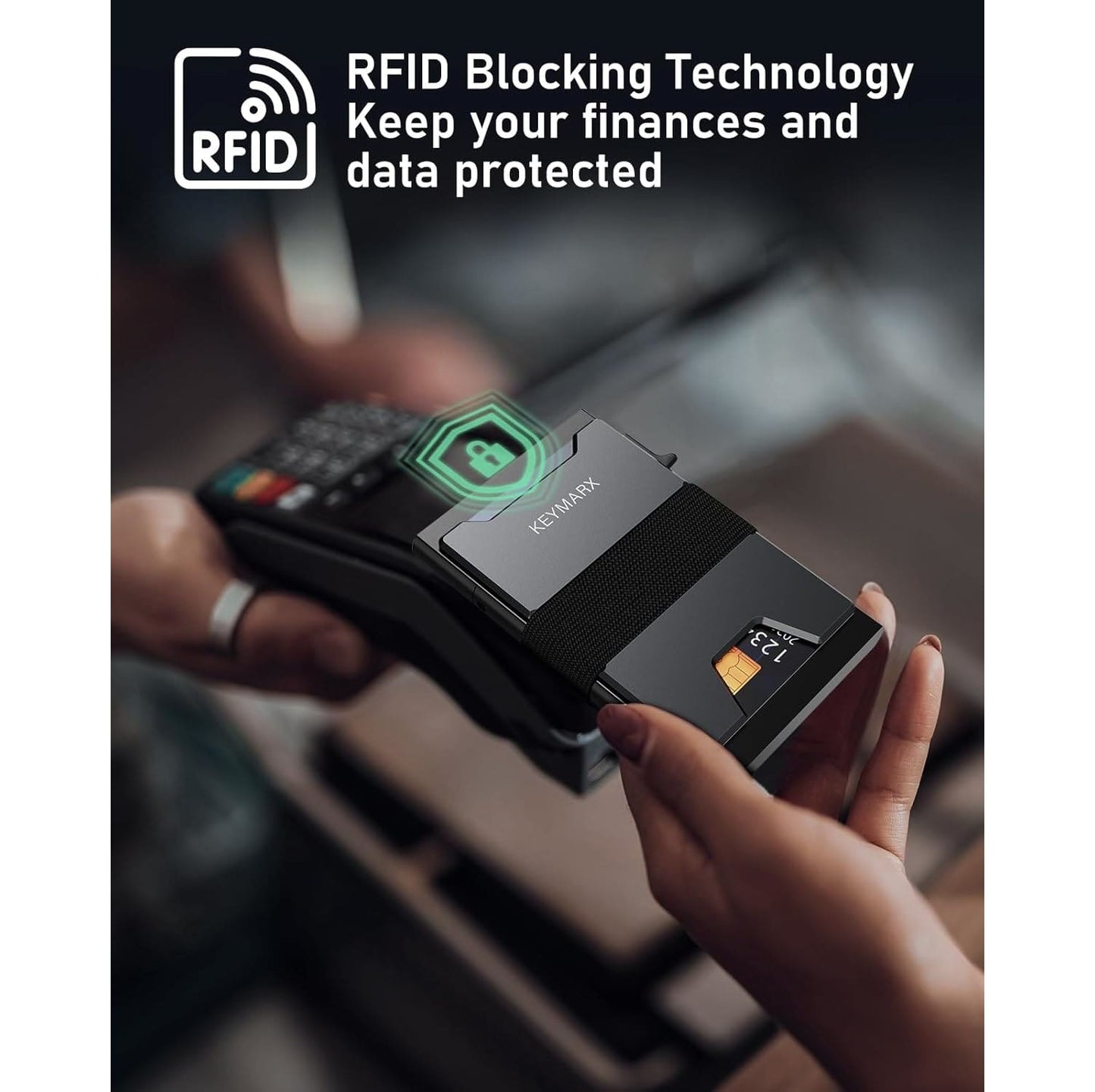 Billetera Anticlonación RFID para 15 Tarjetas Negra