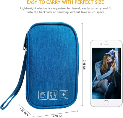 Estuche Organizador de Tecnología Impermeable - Azul