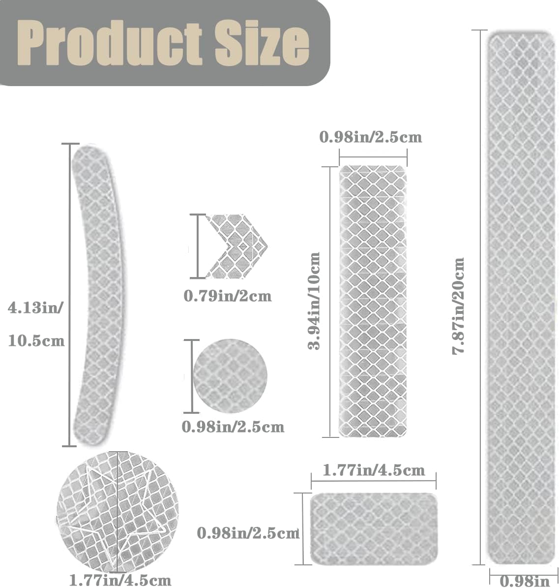 Calcomanías Reflectantes 42 Piezas – Impermeables, Multiforma, Ciclismo