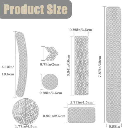 Calcomanías Reflectantes 42 Piezas – Impermeables, Multiforma, Ciclismo