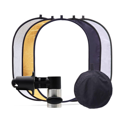 Reflector Difusor Fotográfico 5 en 1 Oval 60x90 cm Plegable