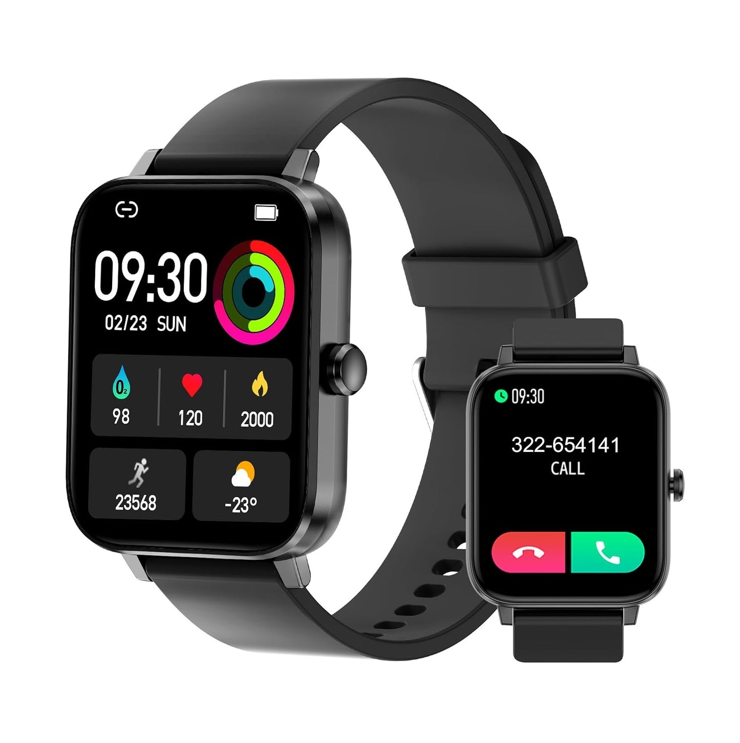 SmartWatch Choiknbo 1.83” – Llamadas, Mensajes y Monitor de Salud 24/7 - Negro