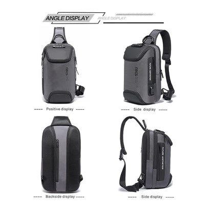 Mochila Bandolera Antirrobo BANGE Impermeable con USB