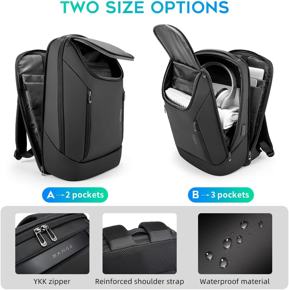 Mochila Inteligente BANGE Impermeable Laptop 15.6” USB