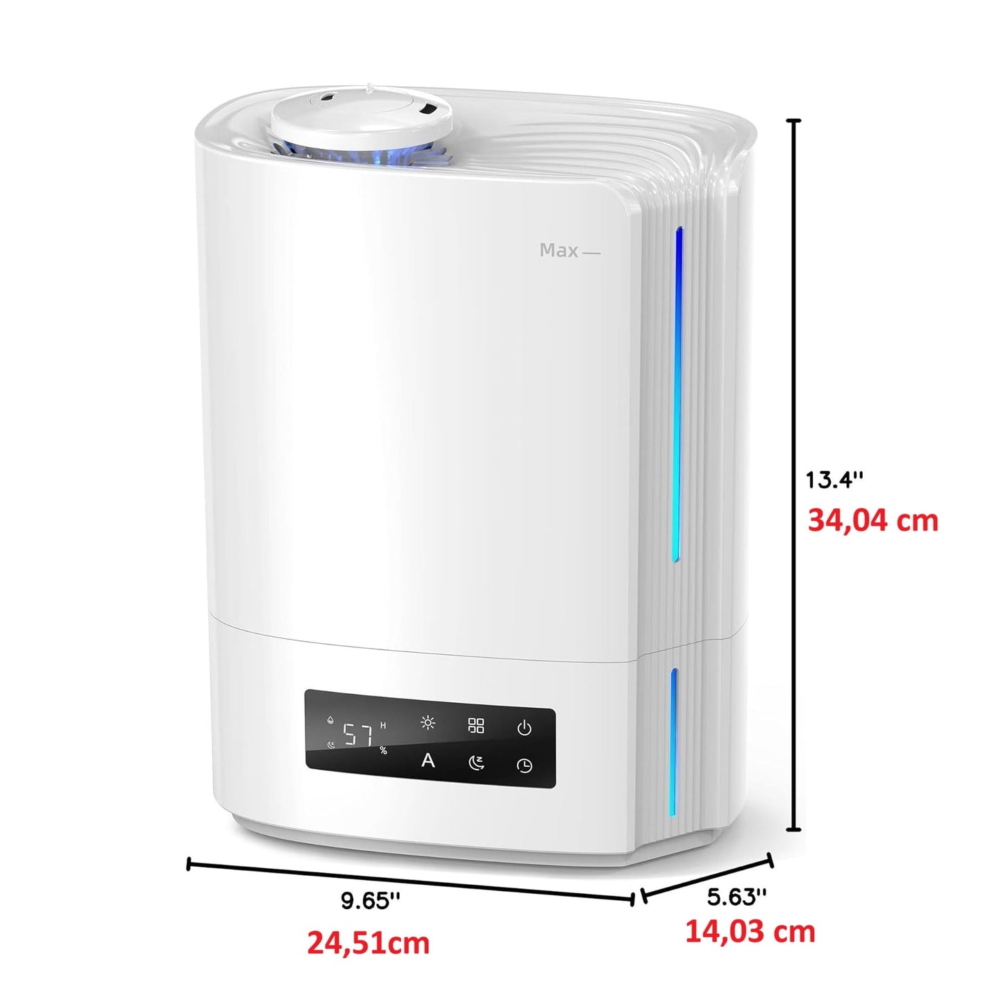 Humidificador Ultrasónico 6L Inteligente LED – Difusor Aromaterapia Negro