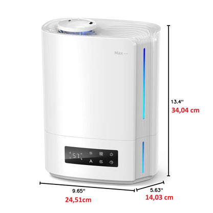 Humidificador Ultrasónico 6L Inteligente LED – Difusor Aromaterapia Negro