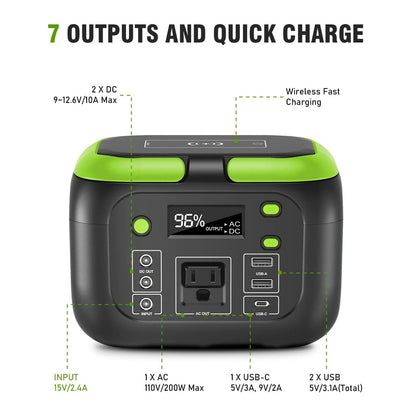 Estación de Energía Portátil SinKeu 155 Wh 200W - Generador Solar