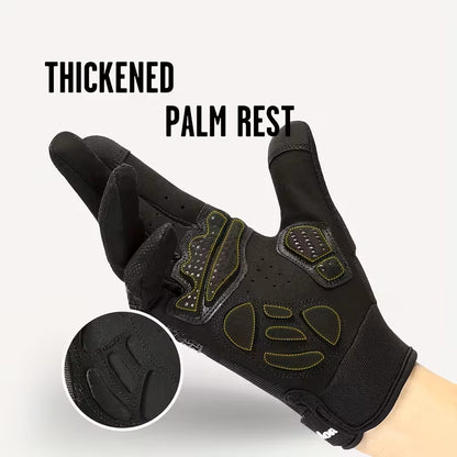 Guantes de Ciclismo Dedos Completos Antideslizantes Táctiles Negro S