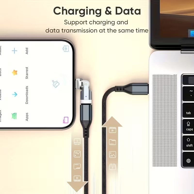 Adaptador USB-C 240W Giratorio 540° con LED