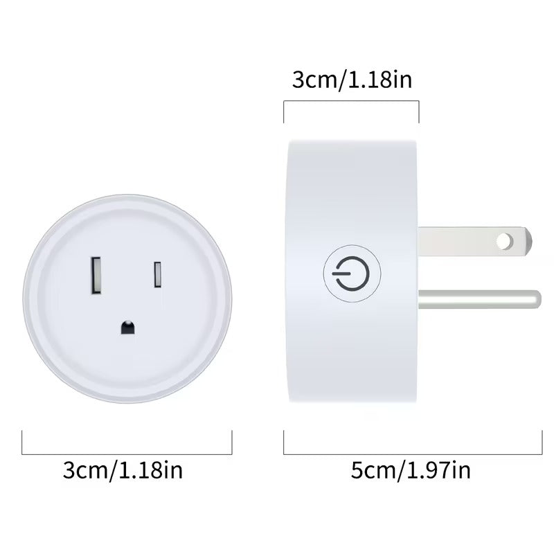 Enchufe Inteligente WiFi 10A Compatible Alexa y Celular Pack x2