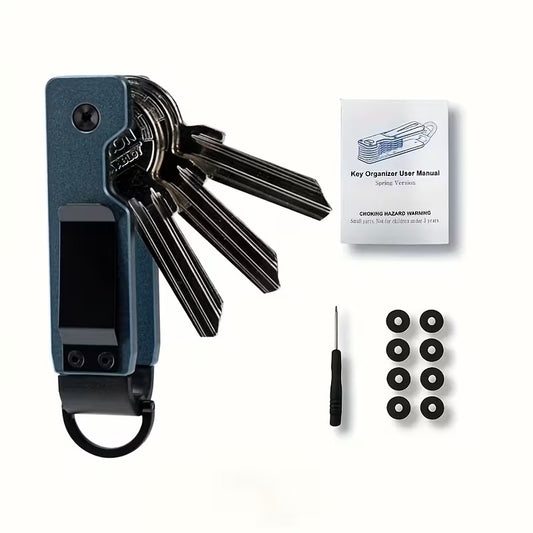 Llavero Organizador de Llaves de Aluminio Minimalista Turqueza